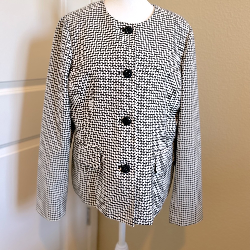Kasper Size 12 Houndstooth Business Jacket
